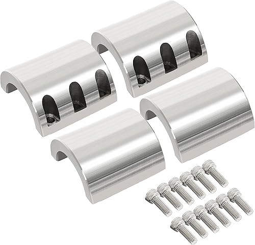 Miniatura 3 de HECASA Abrazadera de tubo de cuello dividido compatible con abrazaderas de barra de rollo de tubo de acero de tamaño OD de 1.875 pulgadas, pernos