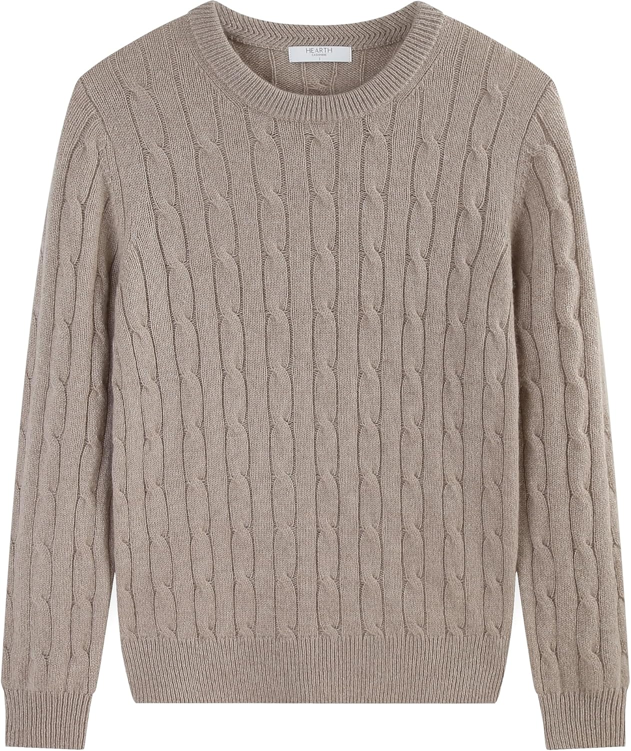 Women’s 100% Pure Cashmere Cableknit Sweater – Grade A Mongolian Cashmere Pullover, Soft Warm Luxury Crew Neck Knit - Image 4