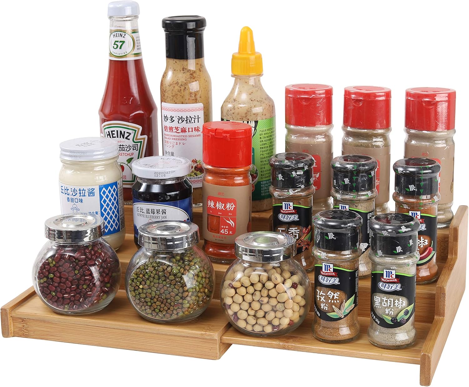 Buy YCOCO Spice Racks for Kitchen 3 Tier Expandable