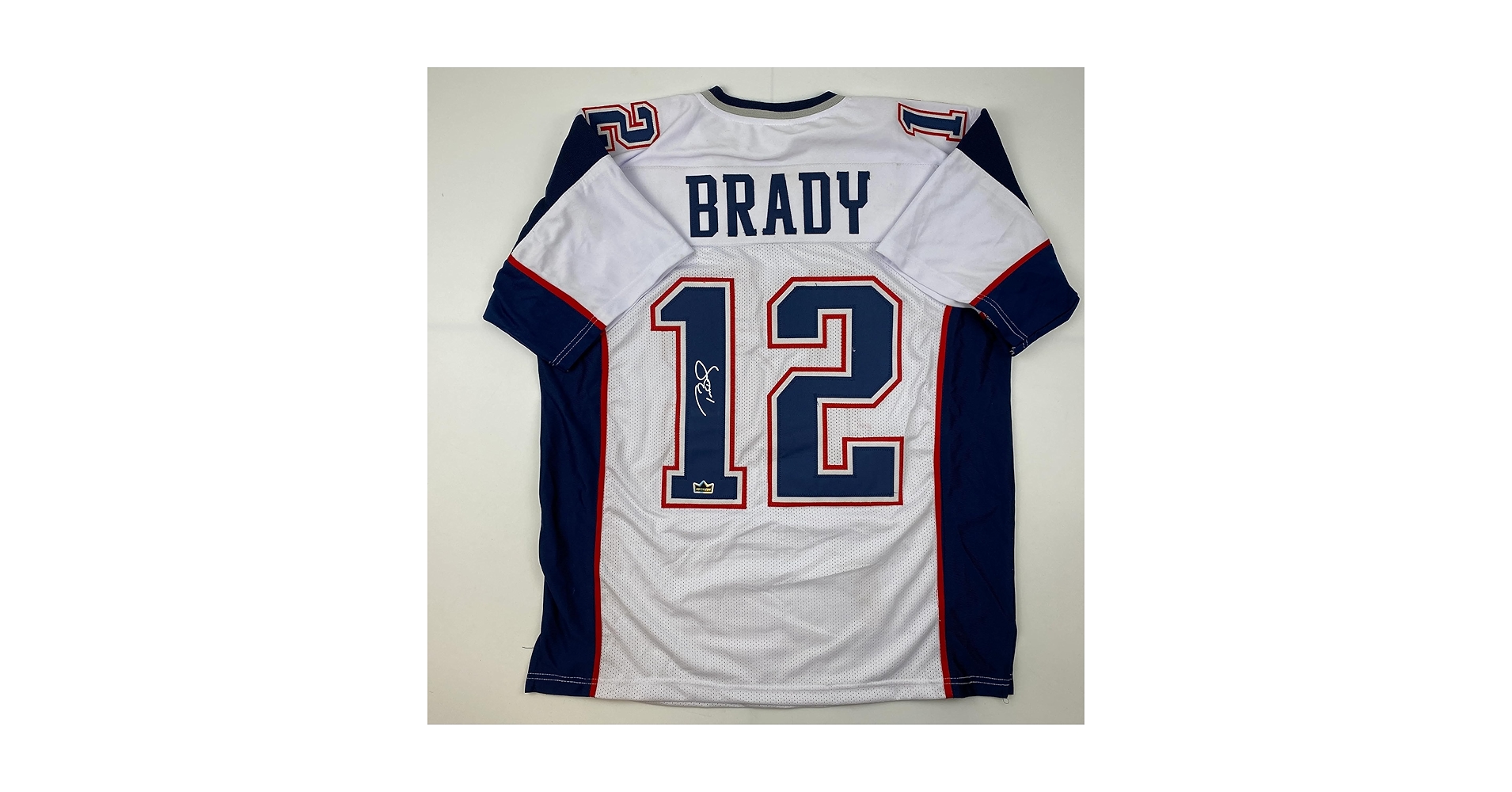 Facsimile Autographed Tom Brady New England White Reprint