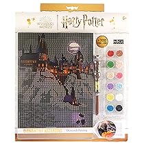 DIAMANTINY Harry Potter – Landscape Boats To Hogwarts – Kit crea il Mosaico, Attività Crystal Art, Diamond Painting, 1 Quadro A4
