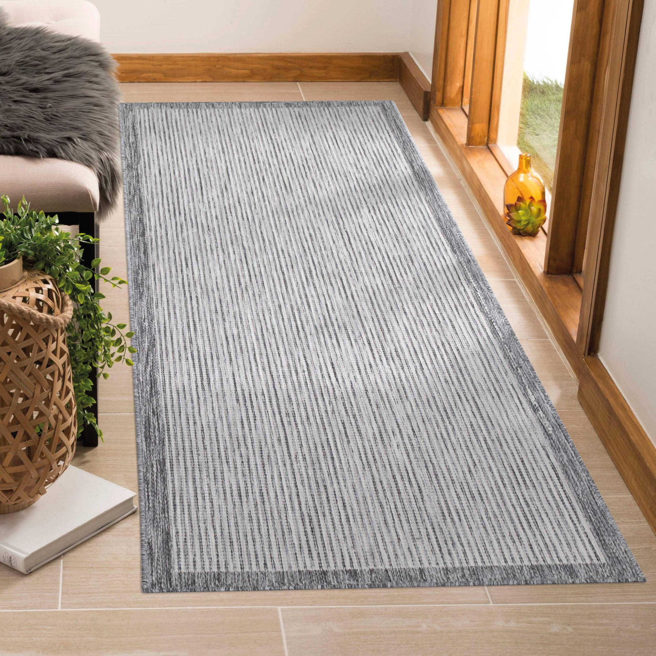 Carpetsale24 Tappeto da Esterno Impermeabile 80x150 cm Beige - Tappeto Resistente alle Intemperie e Lavabile in Lavatrice - Tappeto per Terrazza, Balcone, Campeggio, Giardino