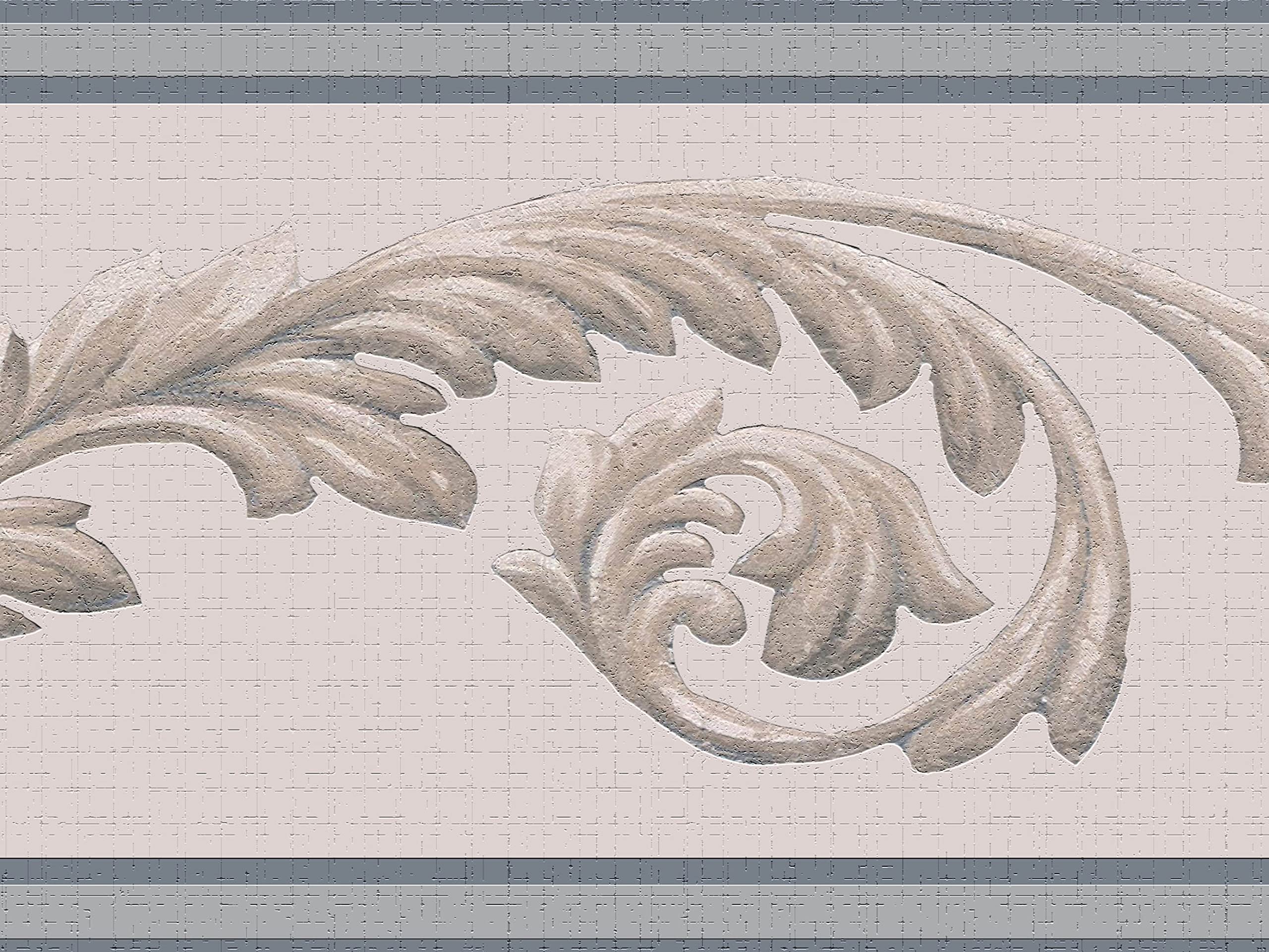 Peel And Stick Wallpaper Border - Nature Orange Green Flowers On Vines