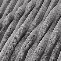 Vista 24 de Bedsure GentleSoft Twin Blanket for Couch - Cozy Soft Blankets for Women, Cute Small Fleece Throws for Girls, Light Grey, 60x80 Inches