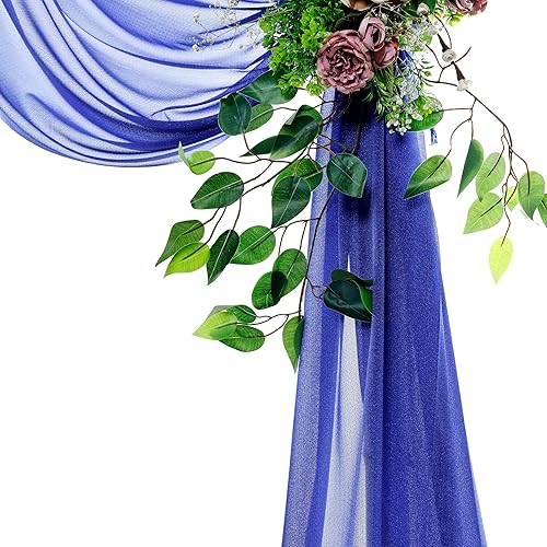 Miniatura 3 de VDS Paquete de 1 panel (30 pulgadas x 30 pies) de tela de gasa transparente para arco de boda para ceremonia de boda, recepción, telón de fondo,