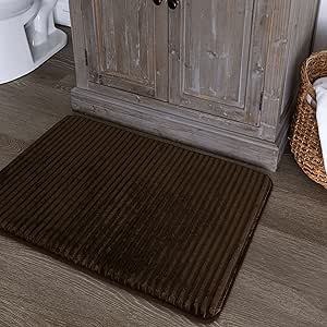 Amazon.com: Mohawk Home 20" x 30" Augusta Bath Mat Dark Brown Machine ...