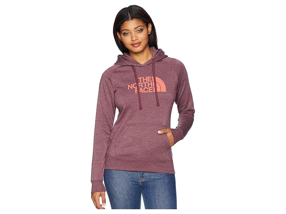 

The North Face Half Dome Pullover Hoodie (Fig Heather/Faded Rose) Women's Sweatshirt, Burgundy