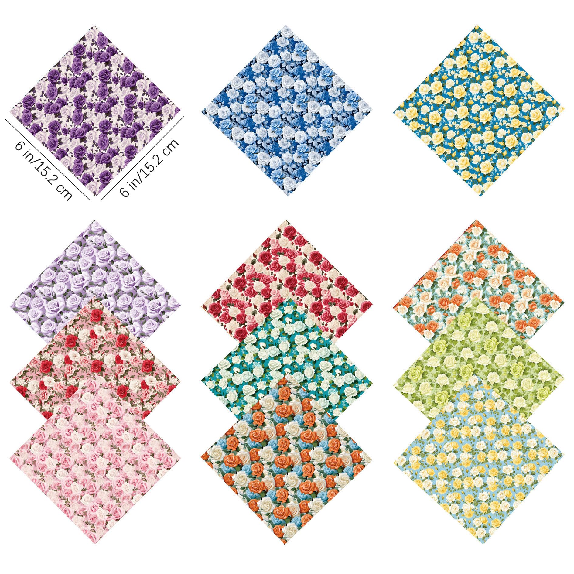 Papier do scrapbookingu, 6"x 6", 48 arkuszy papieru do wzorów, dekoracyjny papier do projektowania rzemiosła do albumu ze zdjęciami DIY, dziennika, kart, artykułów papierniczych