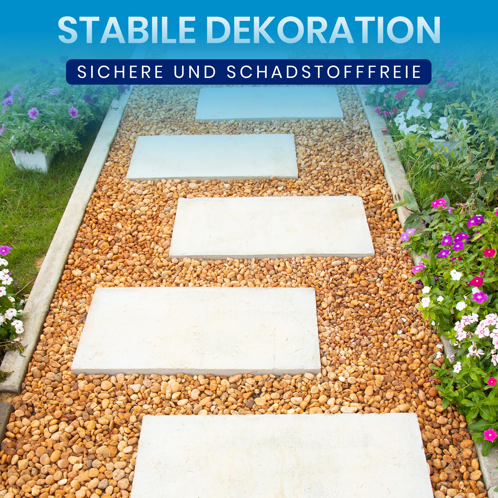 Kiesbinder 10 L | Reparateur für Kieselsteine | Widerstandsfähiges Kies Reparateur Aussen Frostsicher | Perfekt für Kies, Steine und Mulch | Für Wege, Terrassen und Außenbereiche