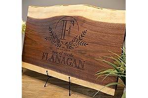 Personalized Cutting Board – Artistic Walnut Live Edge Gift