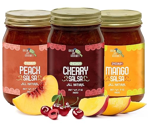 Vista 16 de Green Jay Gourmet Salsa de mango, salsa de frutas con sabor a mango, salsa picante a fuego medio, salsa de salsa gourmet sin conservantes, sin