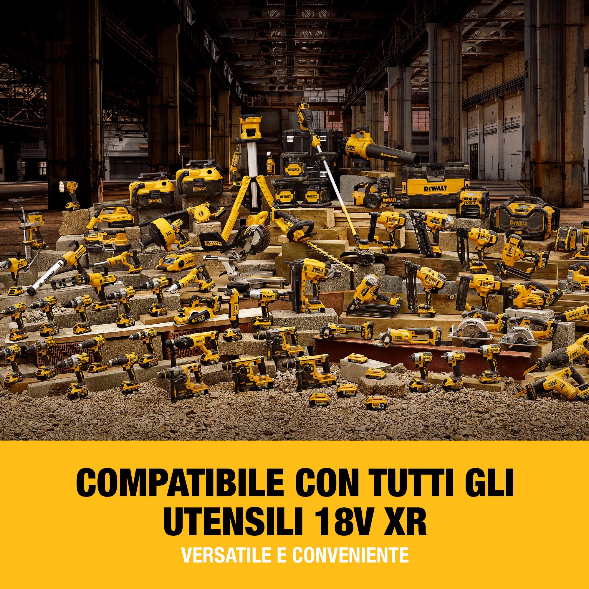 DEWALT Batteria 18V XR 4Ah, DCB182-XJ