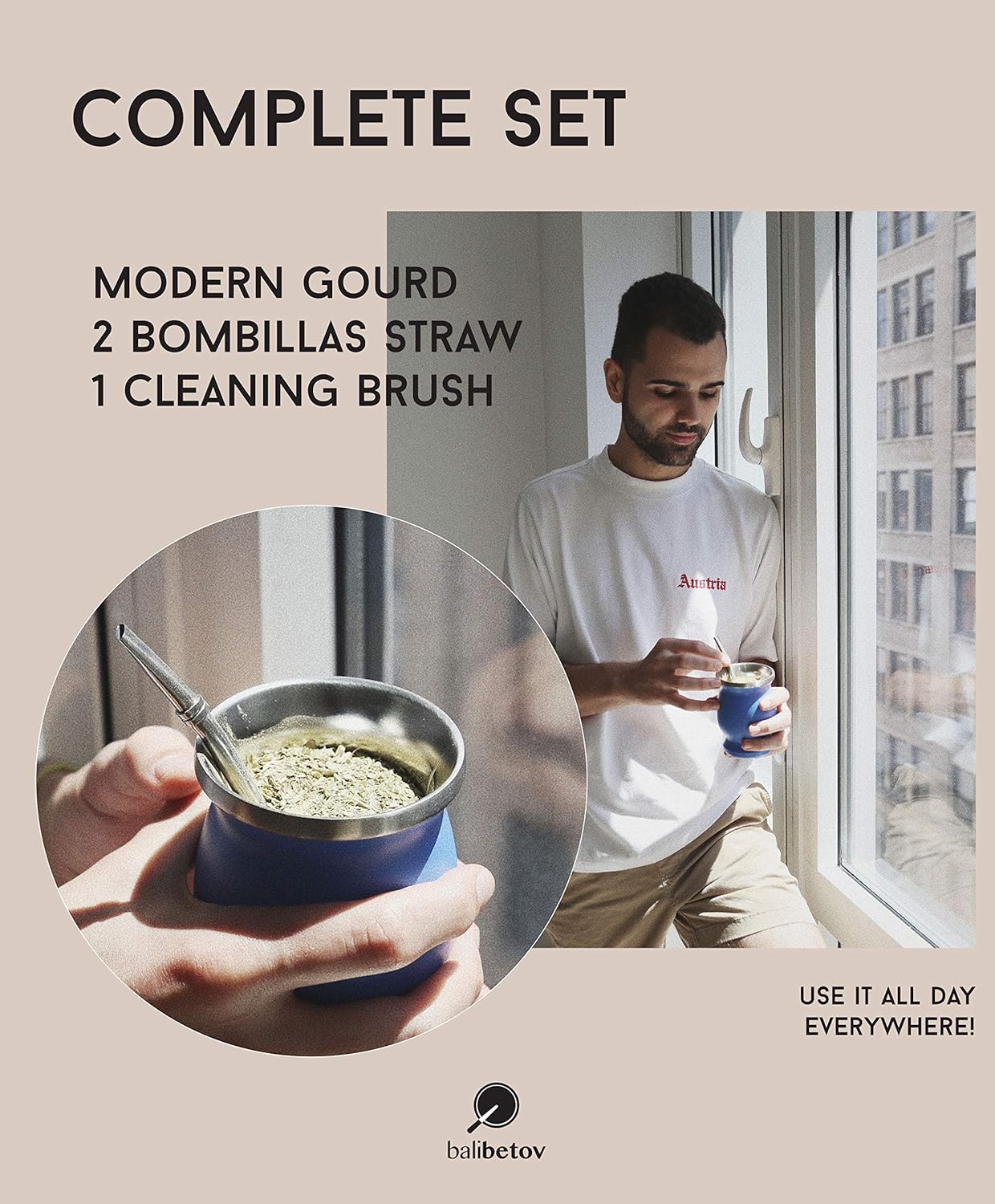 Bеѕt Quаlіtу 🔥 BALIBETOV Mate Cup And Bombilla Set - Yerba Mate set Includes One Yerba Mate Cup, Two Bombilla Mate (Straw) and Brush - Stainless Steel Double-Wall | Easy to Clean Yerba Mate Gourd (Black) Flаѕh Dеаlѕ - 60% оƒƒ BALIBETOV Mate Cup And Bombilla Set - Yerba Mate set Includes One Yerba Mate Cup, Two Bombilla Mate (Straw) and Brush - Stainless Steel Double-Wall | Easy to Clean Yerba Mate Gourd (Black)