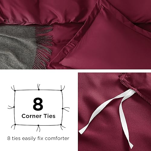 Vista 106 de Bedsure - Juego de funda de edredón de tamaño matrimonial, ropa de cama suave con doble cepillado, 1 funda de edredón (80 x 90 pulgadas) y 2 fundas