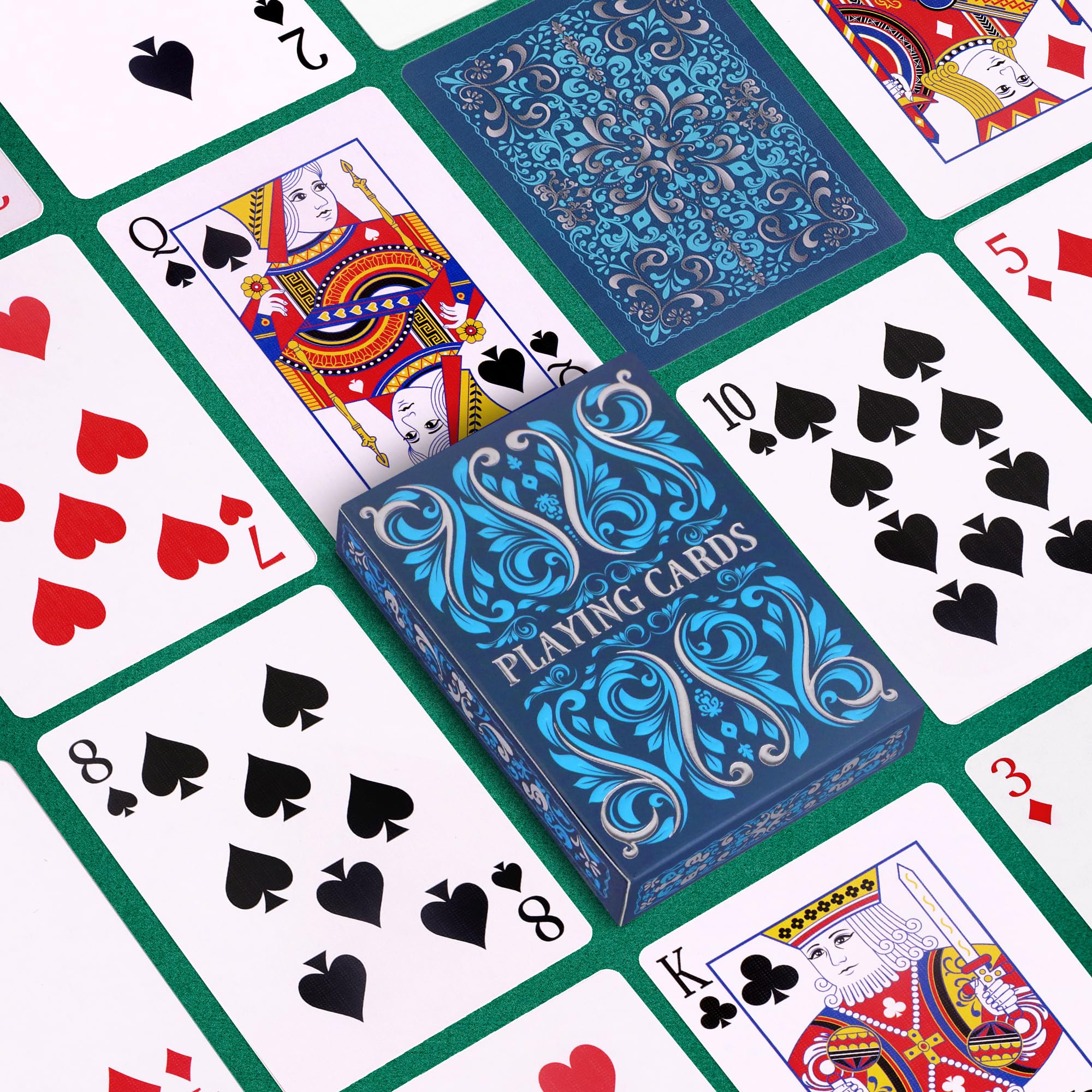 Aomaic Playing Cards 2 Pack Standard Index Playing Card Premium Poker Set Card Games for Adults Deck of Playing Cards for Travel Camping Family Games Night Party Games - Image 4