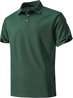 Men's Active Polo Shirt Quick Dry Performance Short Sleeve Tactical Golf Shirt