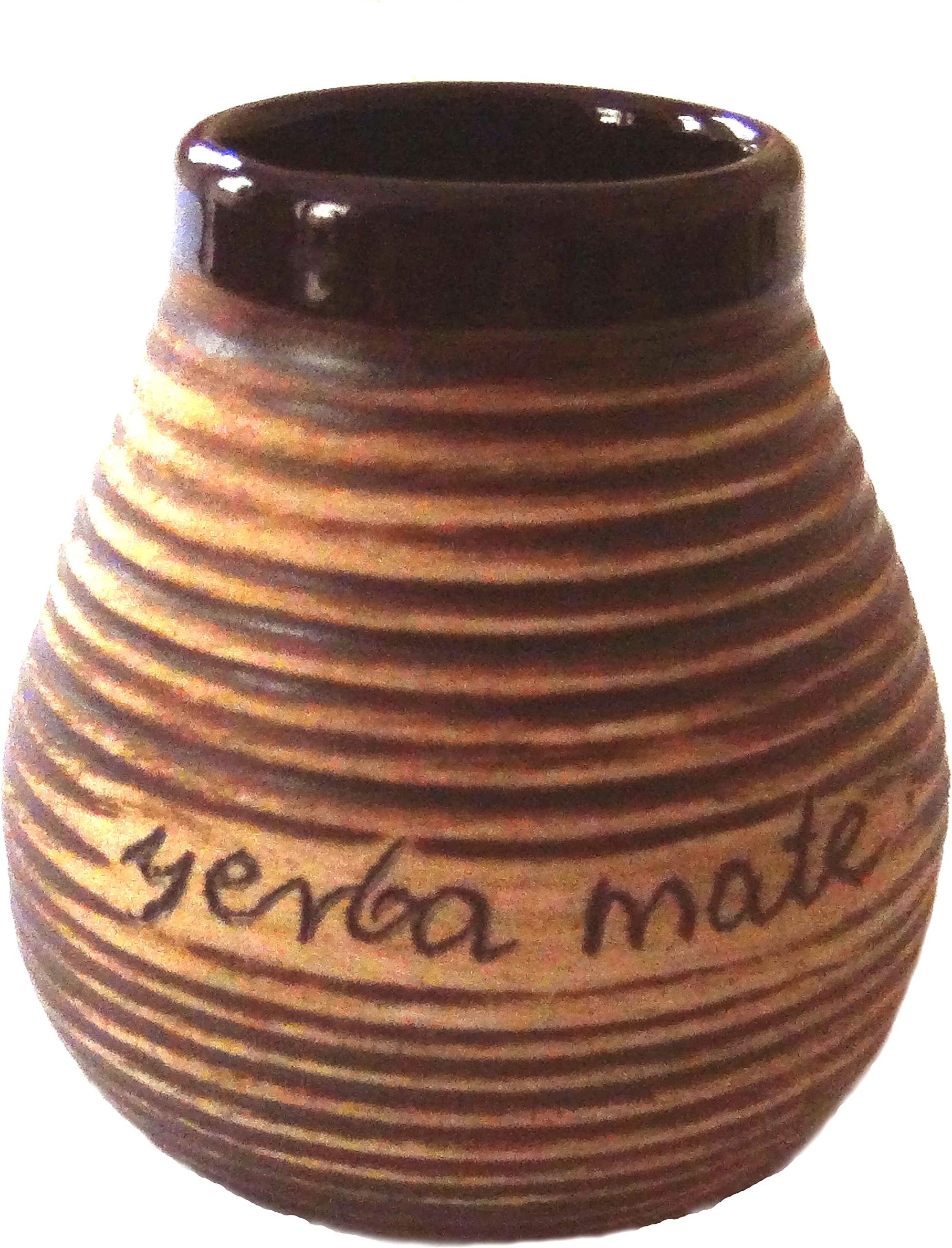 Yerba Mate Ceramic Gourd Inscribed with “Yerba Mate”