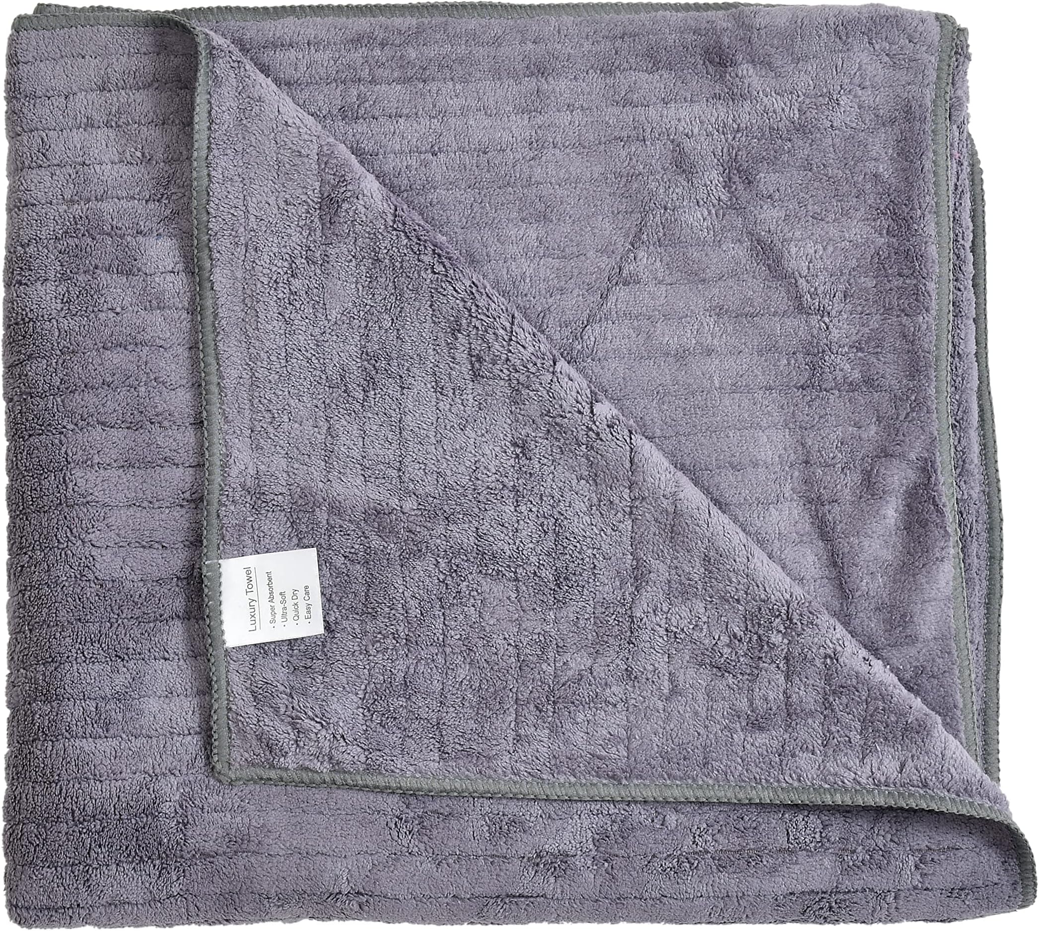 House Beauty Luxury Microfiber Super Absorbent, Anti-Bacterial Bath Towel Pack of 1 Solid (Grey)