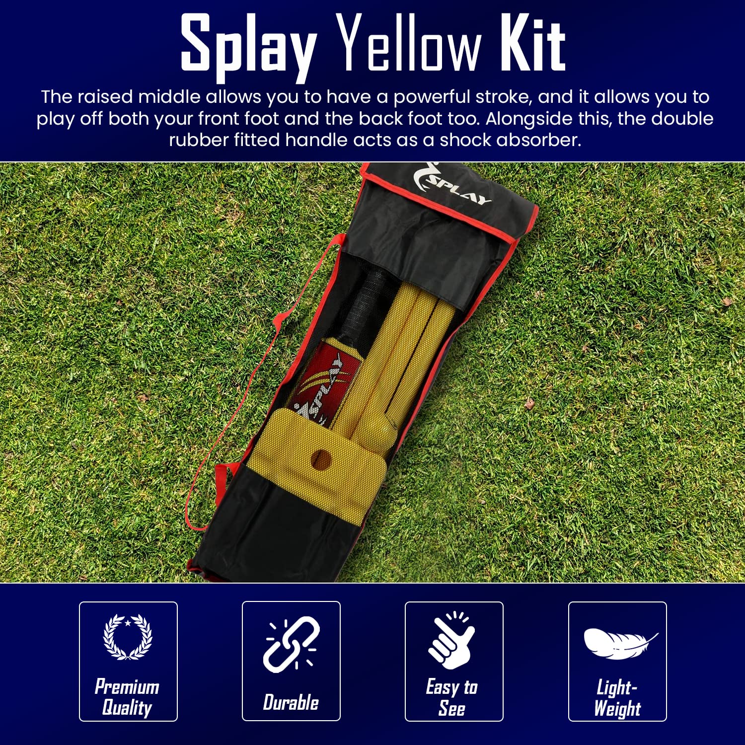 Protezione per Braccio da Cricket da Uomo Splay Tecnologia Esagonale per Avambraccio Battitore e Gomito