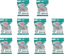 Flash Limp - Kit Com 10 Esponjas Aço Inox Para Limpeza Pesada - EA1409-10