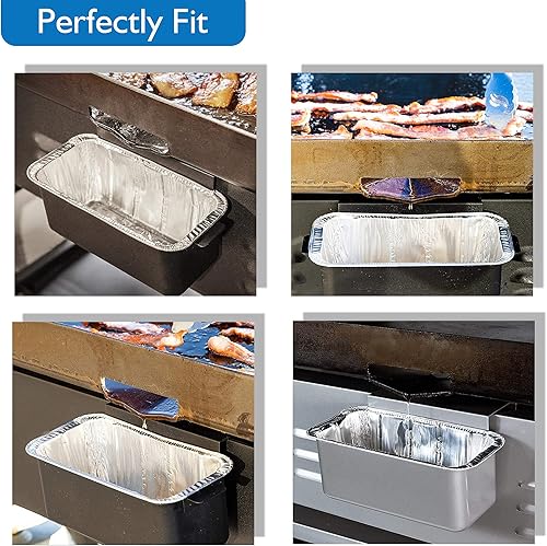 Miniatura 8 de Matchwaves Blackstone - Paquete de 20 forros para tazas de grasa, revestimiento de recogedor de grasa, bandeja de goteo de papel de aluminio para