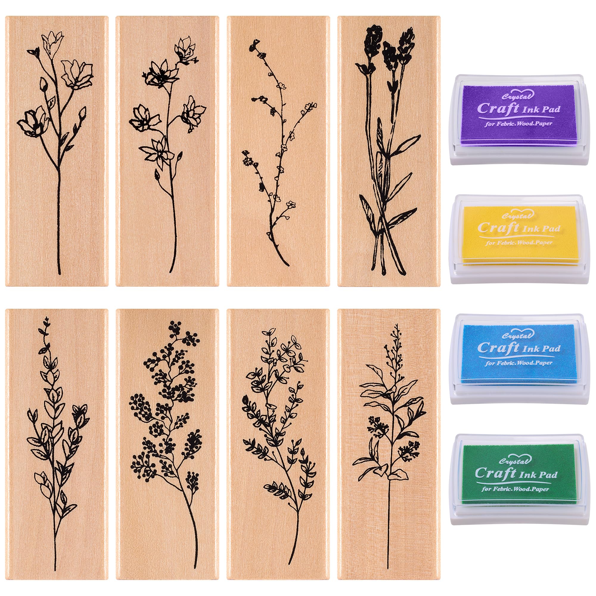 12 Wood Stamps - Crafting, Scrapbooking & DIY -10