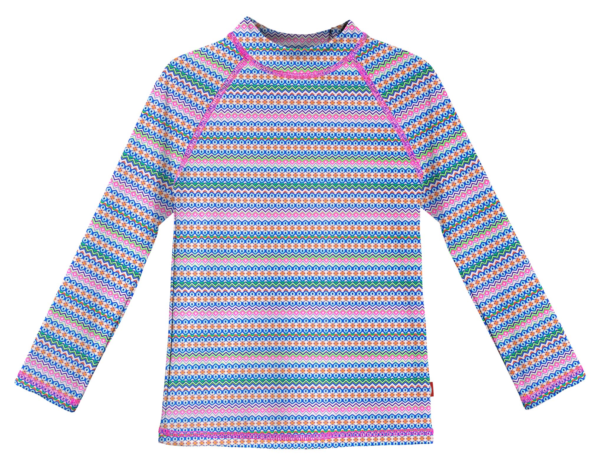 Long Sleeve Rashguard for Girls with UPF 50+ Sun Protection | White by City Threads