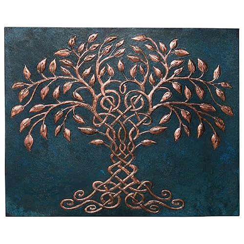 Kitchen Backsplash, Celtic Tree of Life Kitchen Backsplash, Customizable Copper Backsplash Panel, Handmade Copper Backsplash Tile, Indoor Outdoor