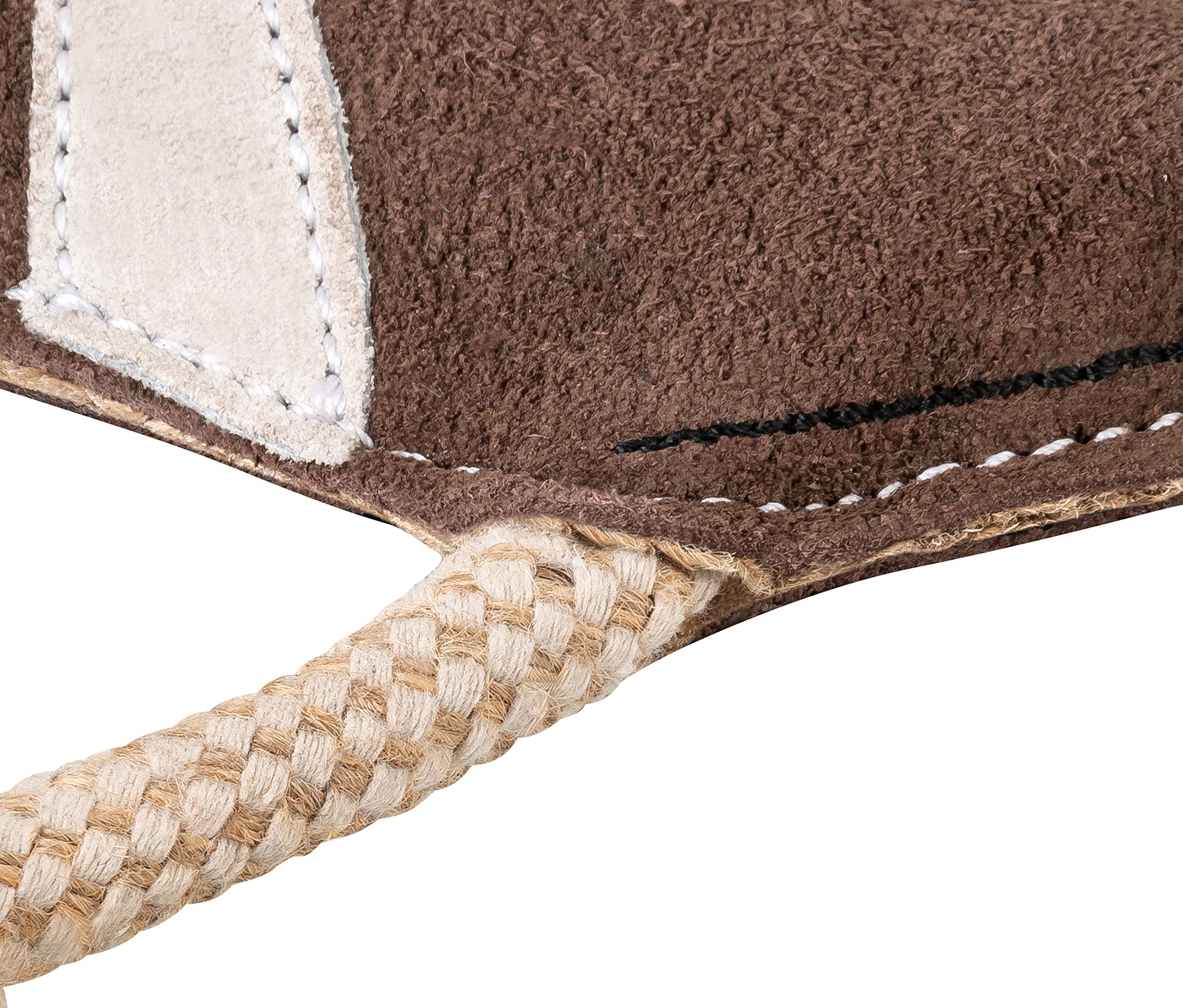 Schnüffelfreunde Dog Toy - Tug Toy Karl - Bull with Tug Rope - Toy for Dogs Made of Leather, brown - Image 3