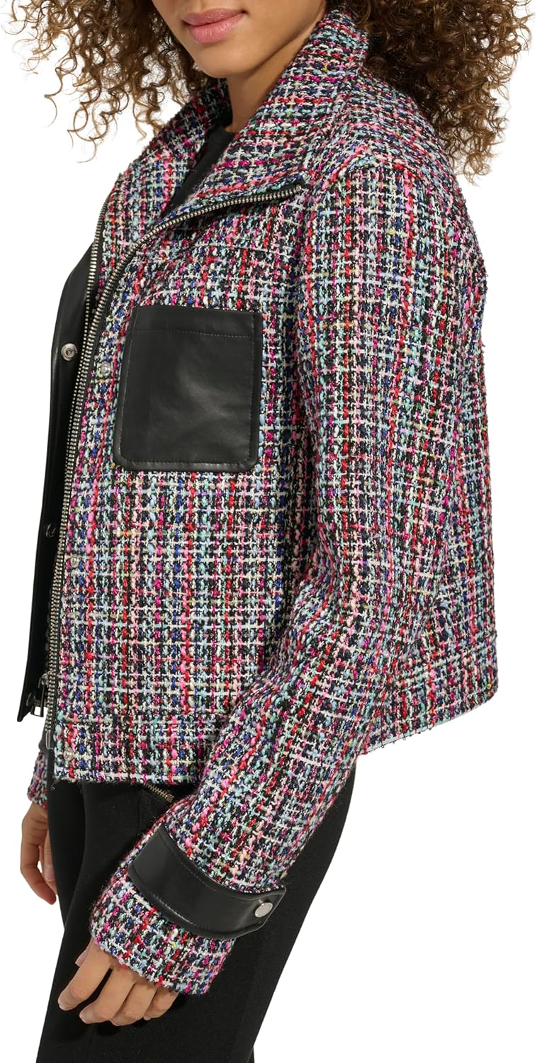 KARL LAGERFELD Women's Short Tweed Jacket - Image 3