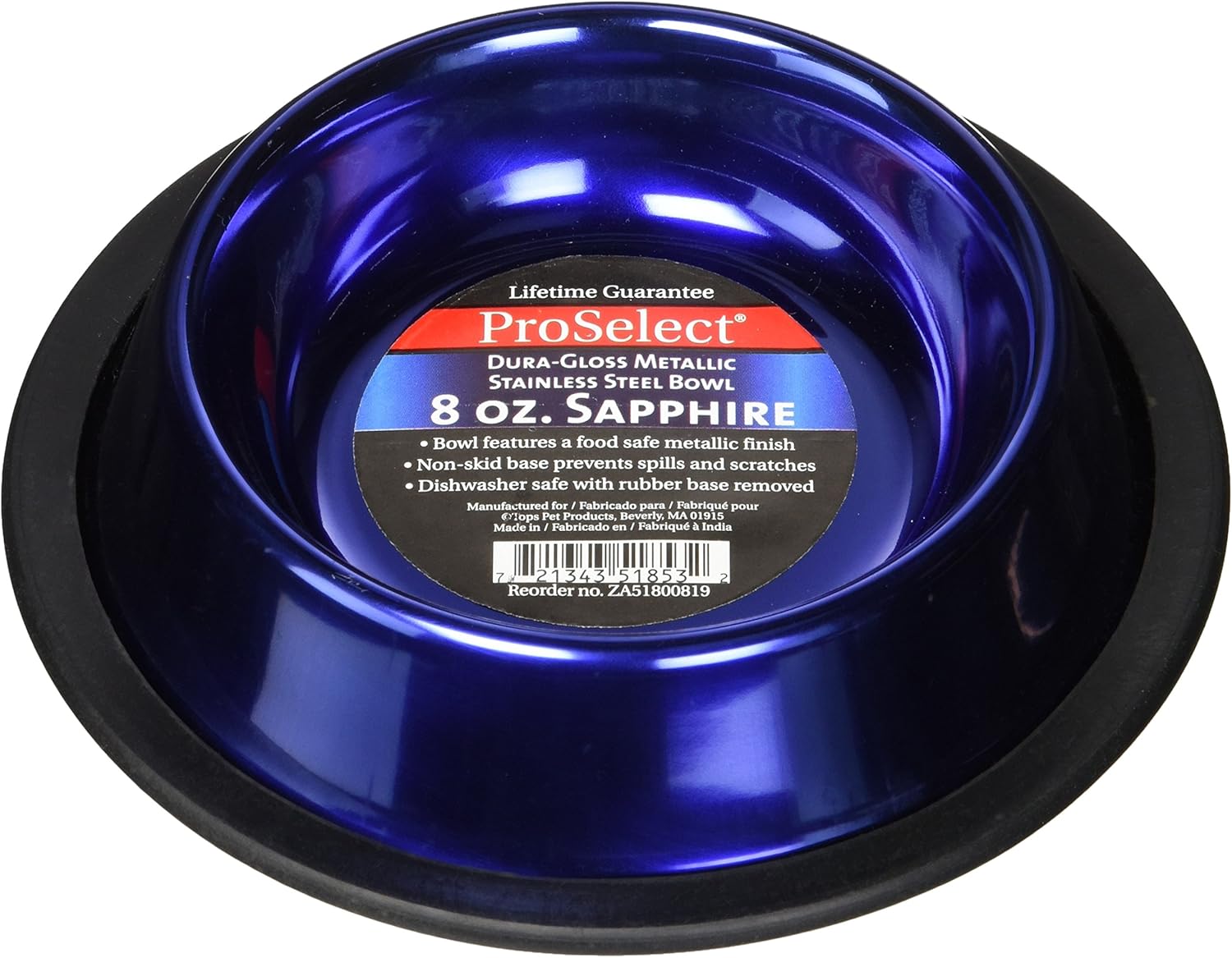 Pet Supplies Proselect Stainless Steel DuraGloss Metallic Dog Bowl