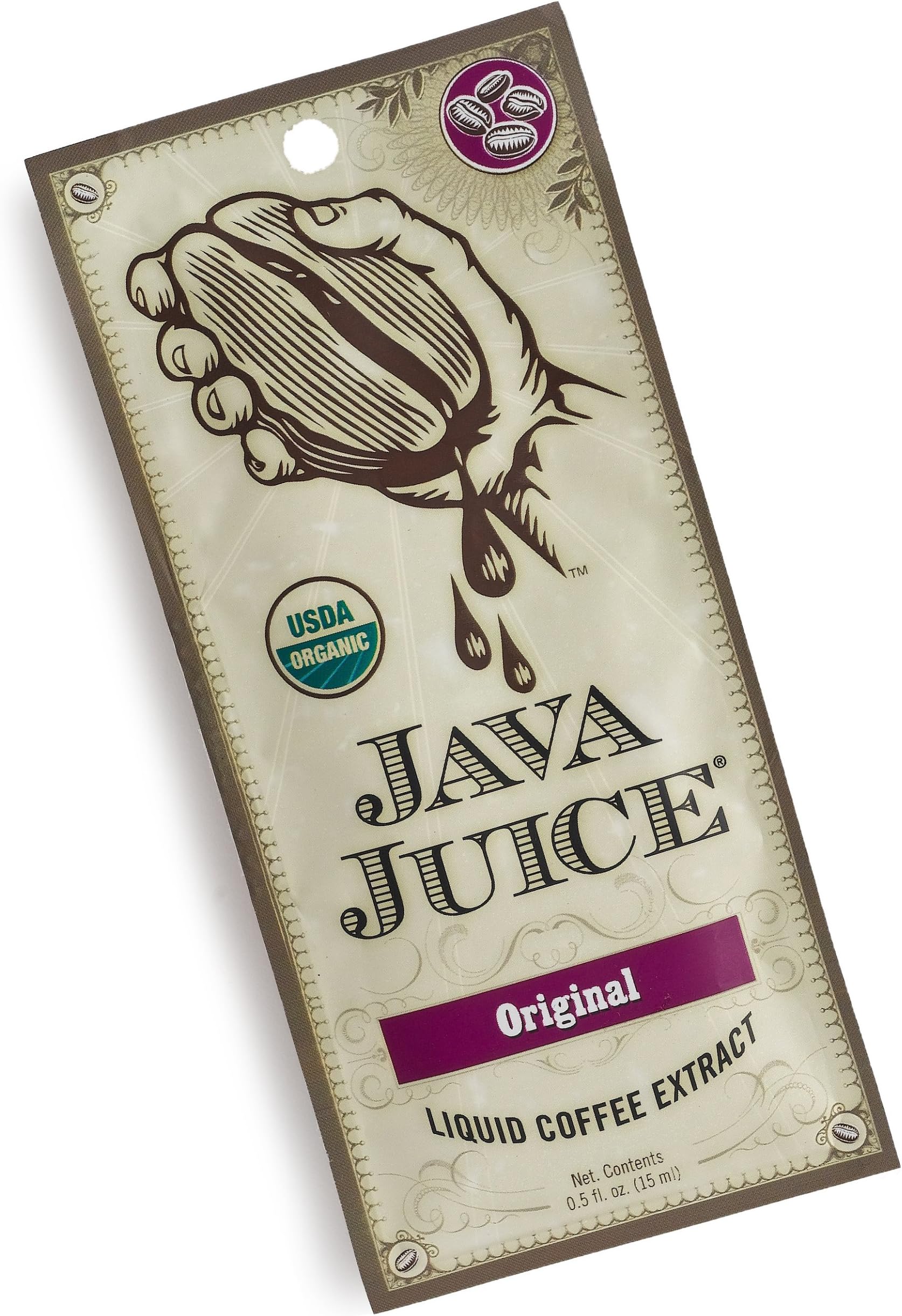 Java Juice Liquid Coffee Extract, Original, 0.5-Ounce Poly-Lined Bags (Pack of 80)