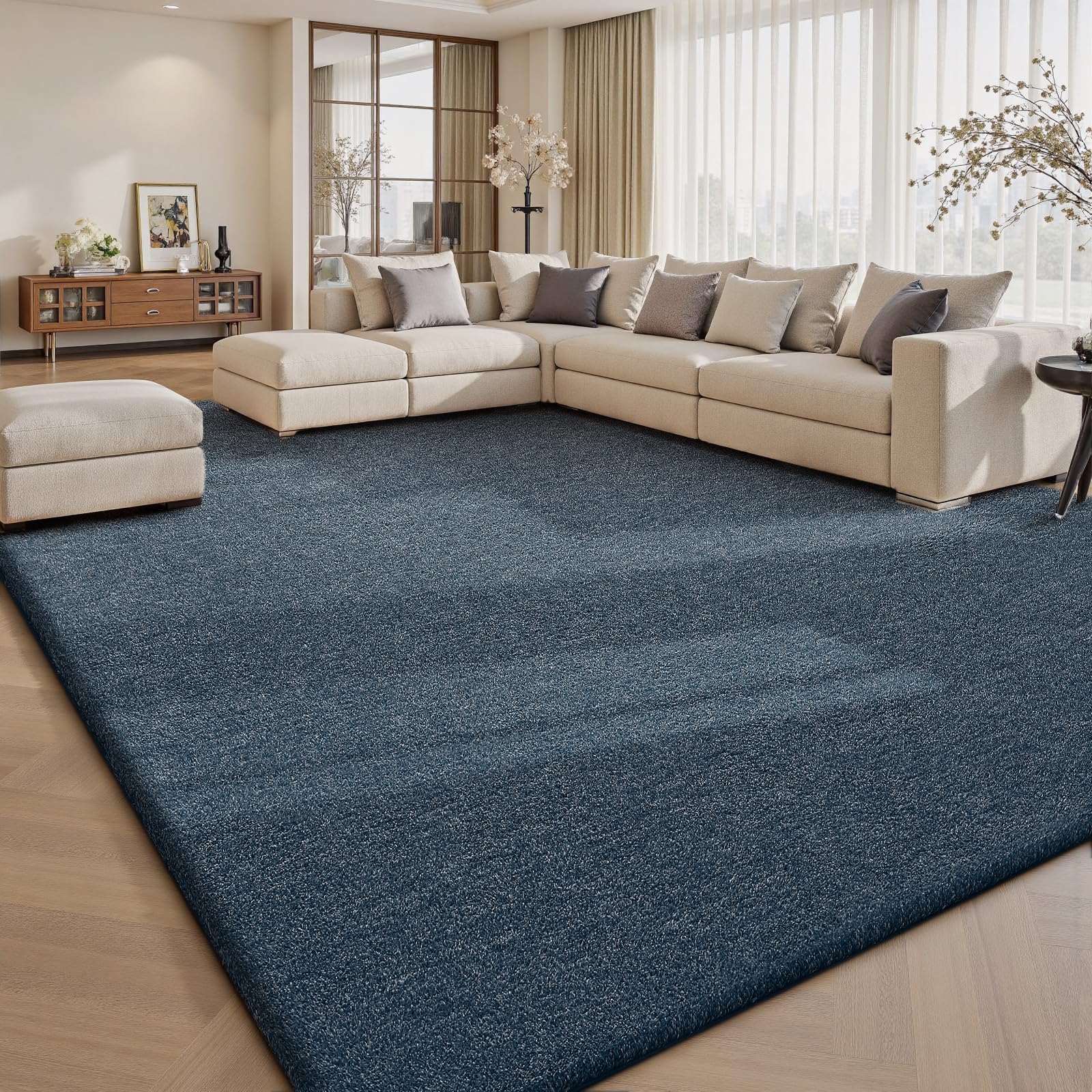 Treeboy Rugs Living Room 200x300 cm – Blue Extra Large Modern Short Pile Area Rug, Anti-Slip Machine Washable Carpet for Bedroom Office Kids Room Home Decor — image 1