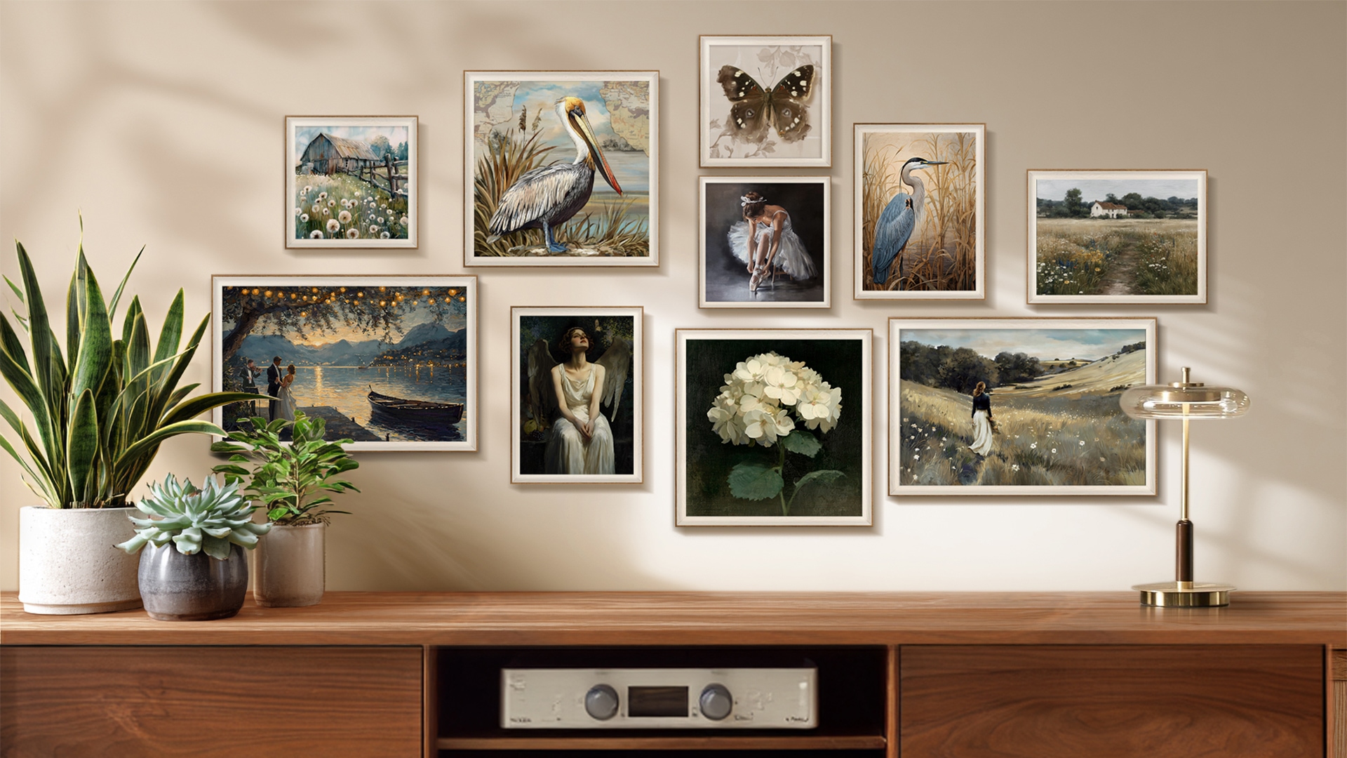 Amazon.com: YUEYARIT Framed Wall Art, Vintage Wall Decor, Modern