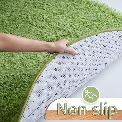 Miniatura 4 de GKLUCKIN Alfombra redonda de 4 pies, alfombra circular suave y esponjosa para dormitorio, guardería, habitación de los niños, decoración del hogar