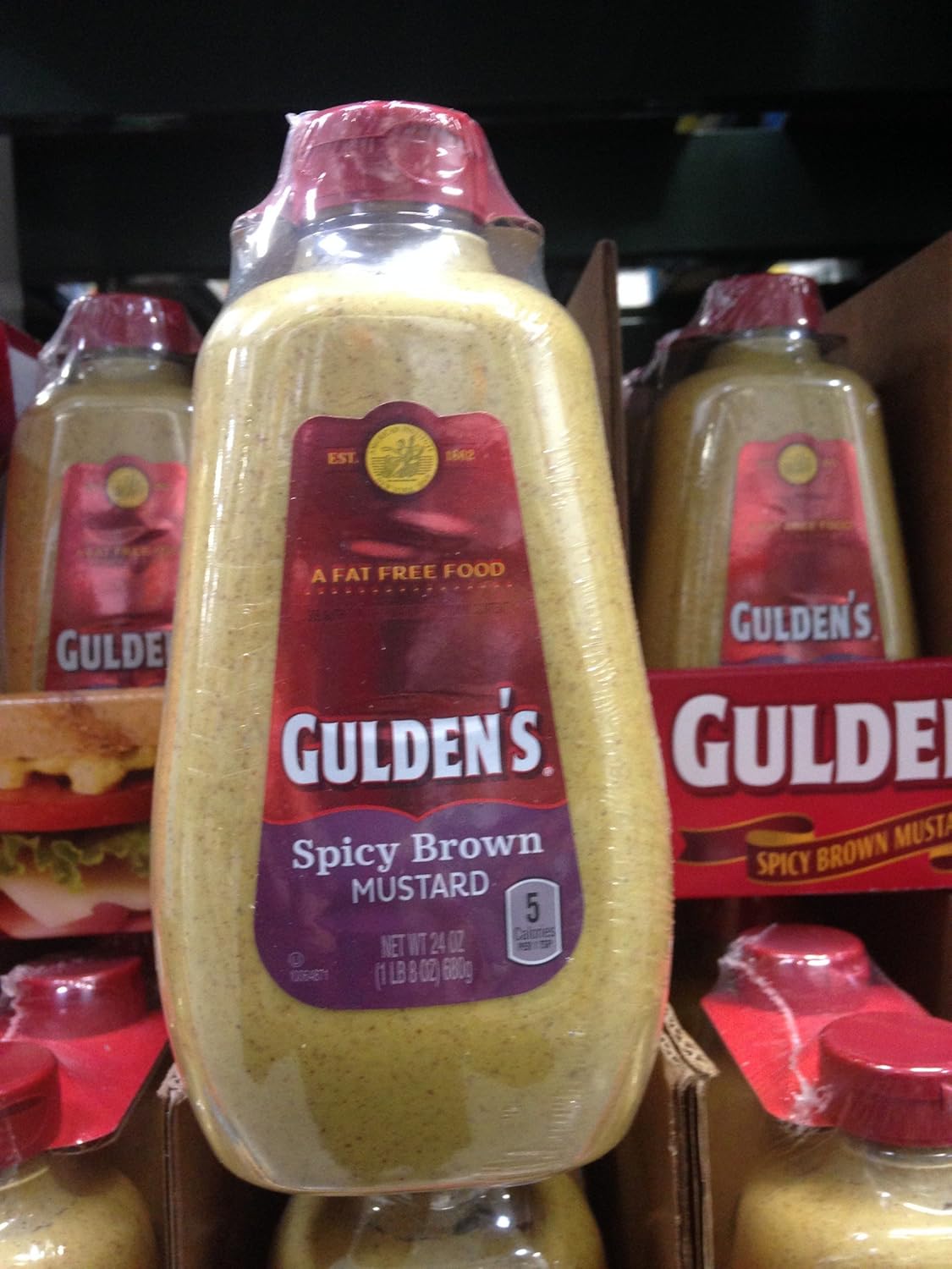 Gulden's spicy brown mustard 2/24 oz (pack of 6)