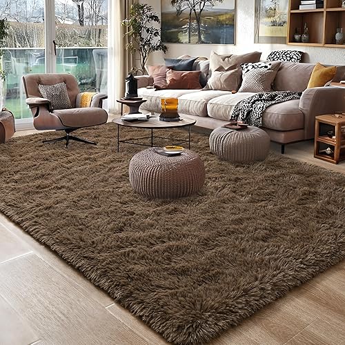 Vista 60 de Foxmas Alfombras de Área Suaves y Esponjosas para Dormitorio, Habitación de los Niños, Alfombra de Guardería de Felpa Peluda, Tapetes Decorativos