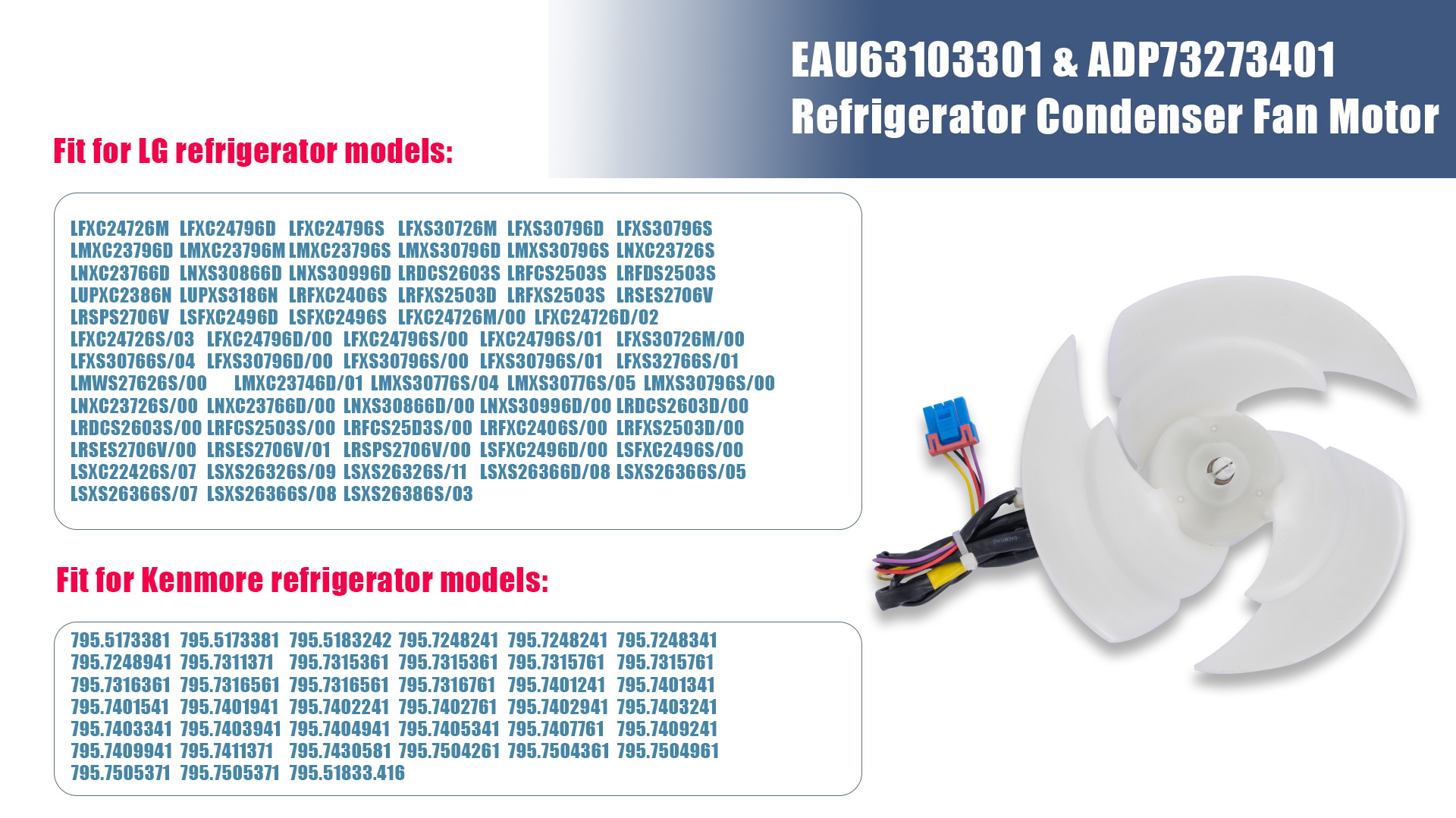 Amazon.com: eosorssa EAU63103301 & ADP73273401 Refrigerator