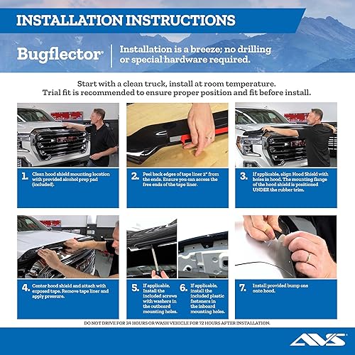 Miniatura 6 de Auto Ventshade AVS Ventvisors y Bugflector en el canal  Ford F - 150 2015-2020 (excluye Raptor), humo  194975 y 23243