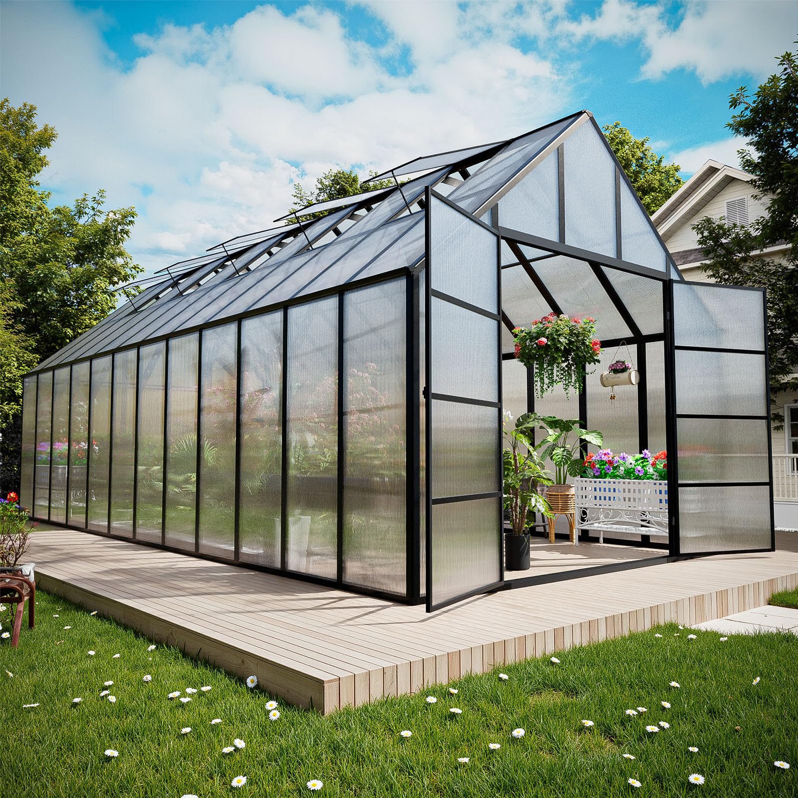 Casuarinaページです Amazon.com : CDCASA 10x24x10 FT Greenhouse for Outdoors, Large