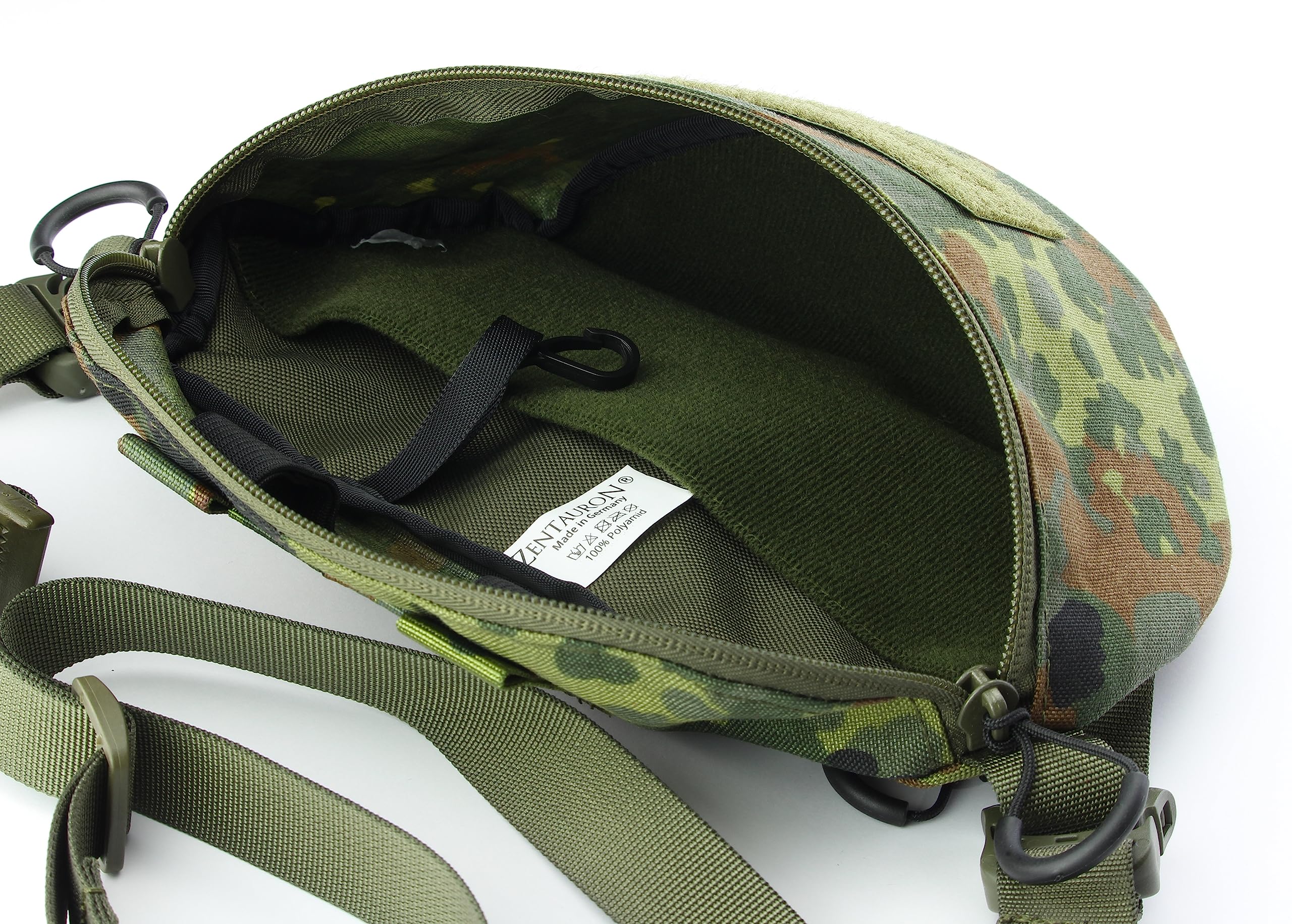 Hüfttasche Modular 1,8L mit MOLLE, abnehmbarem Gurt, Klettflausch, Karabiner und Rückfach für Ballistik – robuste Gürteltasche für Beruf, Freizeit, Outdoor, Taktik, Militär, Survival, Adventure