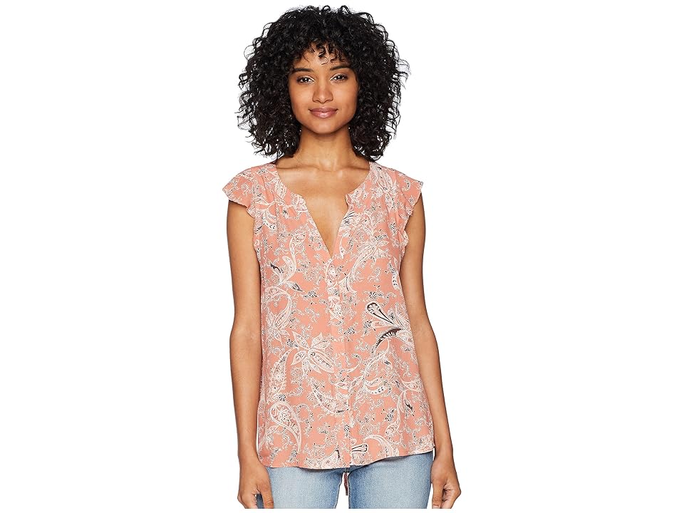 

Sanctuary Ruffle Craft Shell Top (Canyon) Women's Sleeveless