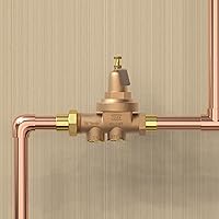 Vista 14 de Zurn Wilkins válvula de latón reductora de presión de agua de 3/4 de pulgada Modelo 34-600XL con válvula de revisión de paso y colador, Unión FNPT x