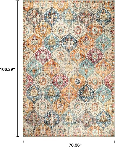 Vista 26 de Lahome - Alfombra de marroquí tejida, alfombra para cocina, pasillo, antideslizante, pasillo para entrada, pasillo de lavadero, dormitorio, 91 x 152