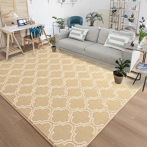 Chicrug Shag - Alfombra geométrica moderna para sala de estar, 3 x 5 pies, alfombra grande de espuma viscoelástica para interiores, alfombra mullida