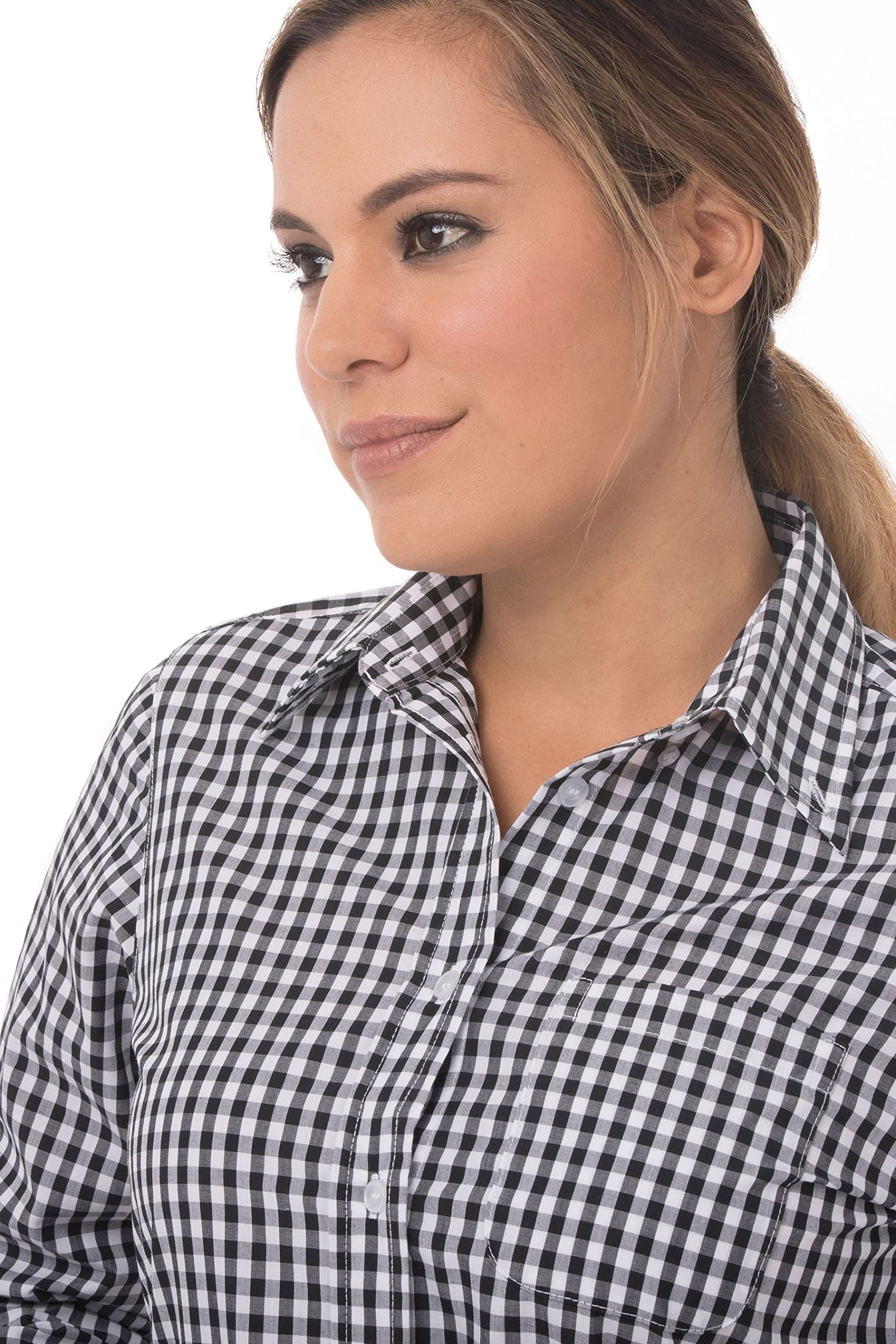 Chef Works Gingham Dress Shirt Gingham Dress Shirt Femme (Lot de 1)