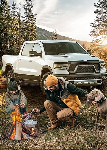 Miniatura 8 de YITAMOTOR Estribos, escalones laterales compatibles con Ram 1500 Crew Cab 2019-2024, nuevo estilo de cuerpo, barras Nerf todoterreno con