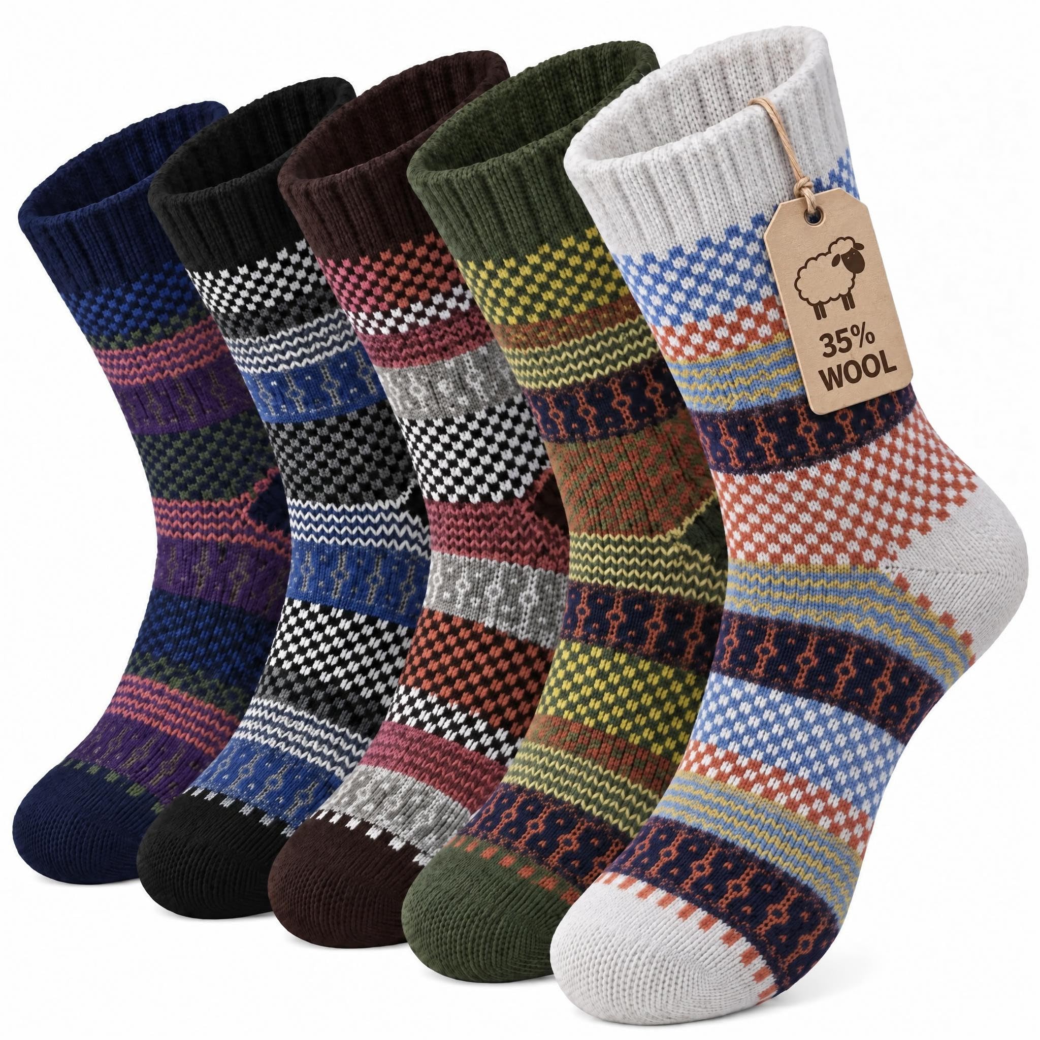 Loritta Wool Socks for Women, Winter Warm Hiking Boot Socks Gifts