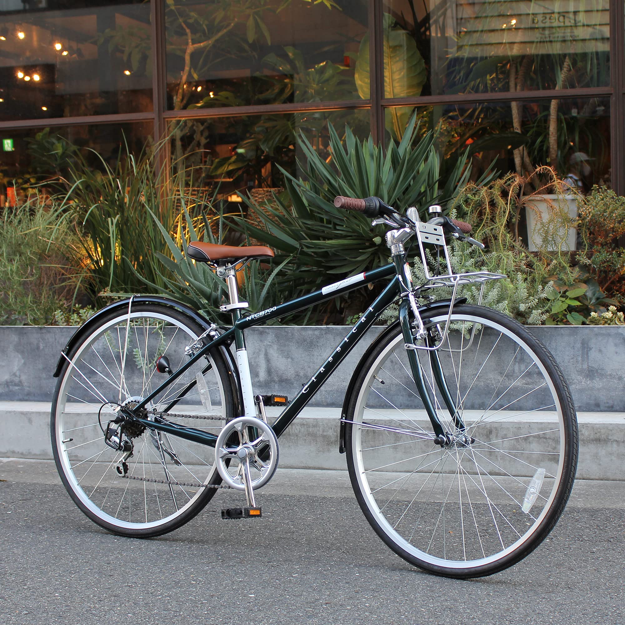 クロスバイク ブラック 6速 Vブレーキ クロスバイク ブラック 6速 Vブレーキ