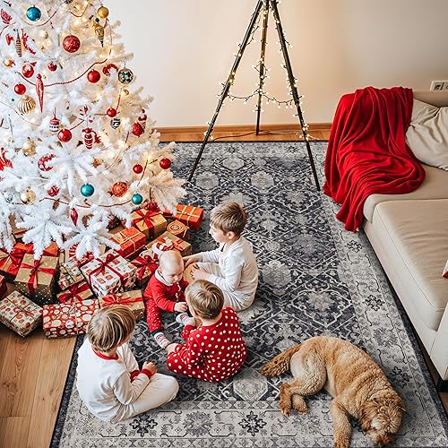 Miniatura 635 de Alfombra lavable para pasillo y de cocina, alfombra de entrada, vintage, suave para el suelo, alfombra antideslizante para interiores, para baño